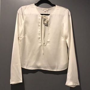 Large - Cream long sleeve shirt